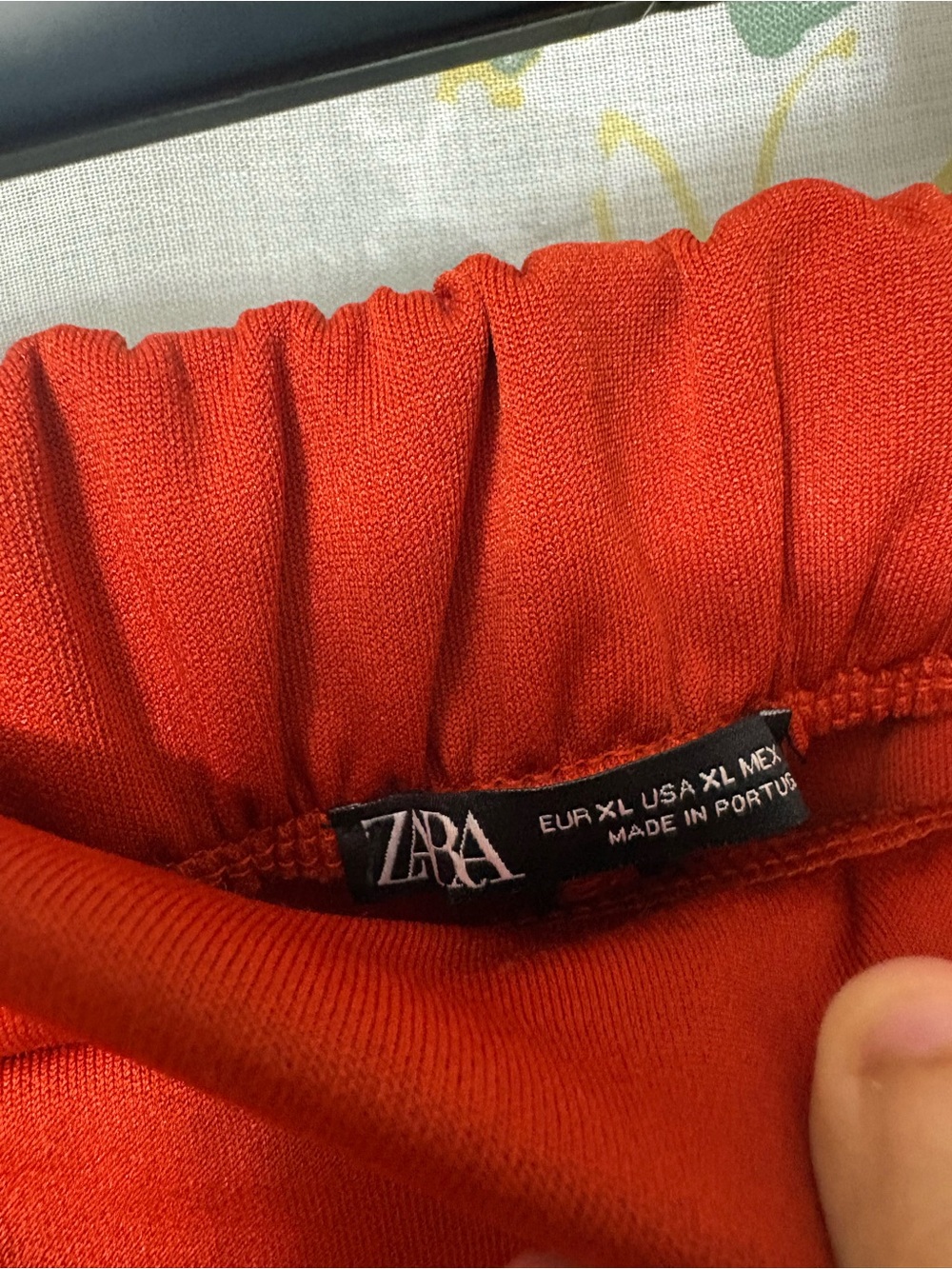 Zara Brick Red Pull-On Jogger Pants - Picture 4 of 4
